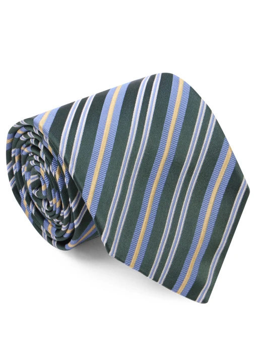 Шелковый галстук в полоску ISAIA