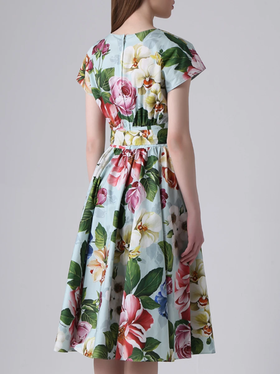 Хлопковое платье с цветами
