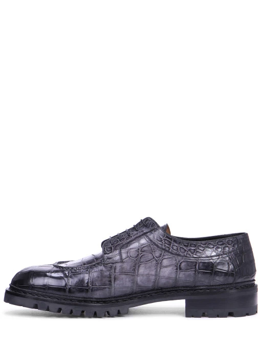 Дерби из кожи крокодила SANTONI