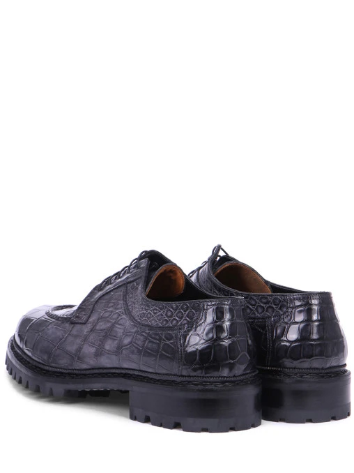 Дерби из кожи крокодила SANTONI