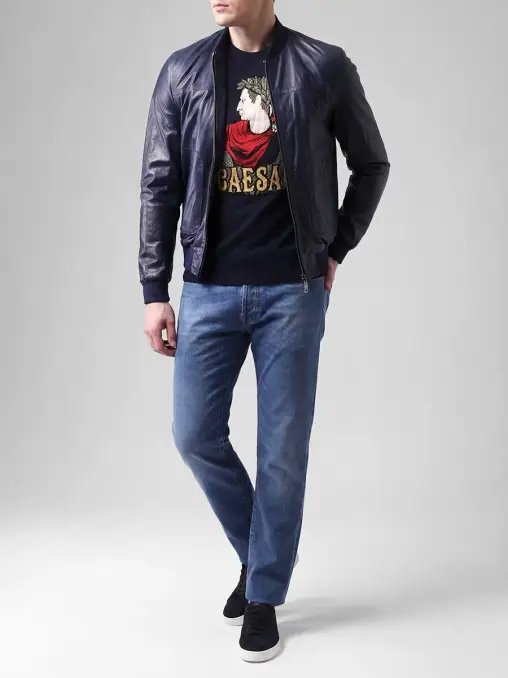 Кожаная куртка-бомбер DOLCE & GABBANA