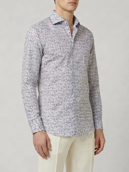 Рубашка хлопковая regular fit CESARE ATTOLINI