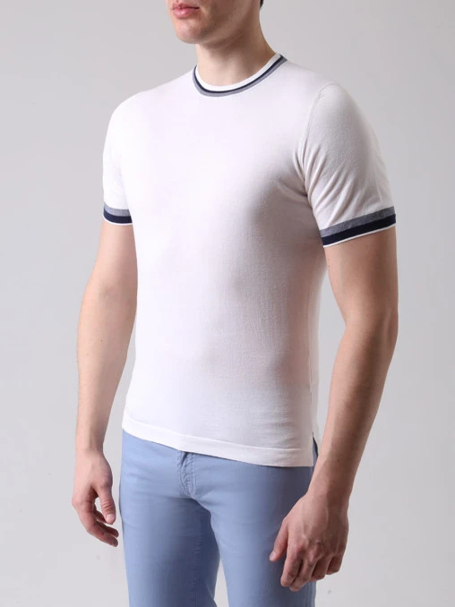 Футболка из хлопка и кашемира FIORONI CASHMERE