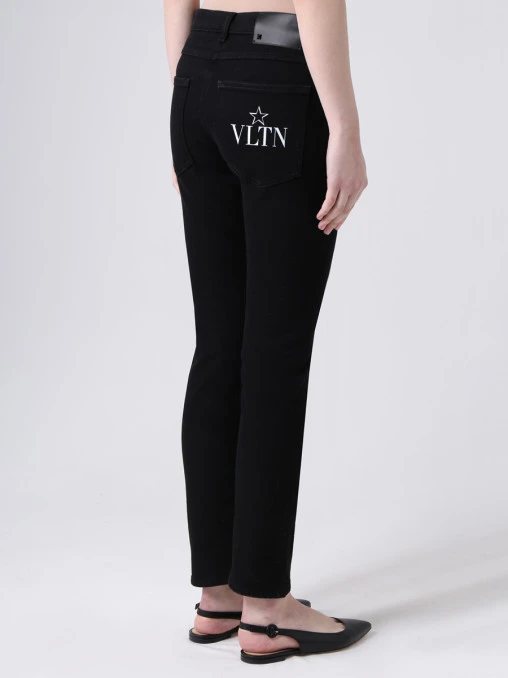 Джинсы slim fit хлопковые VALENTINO PAP