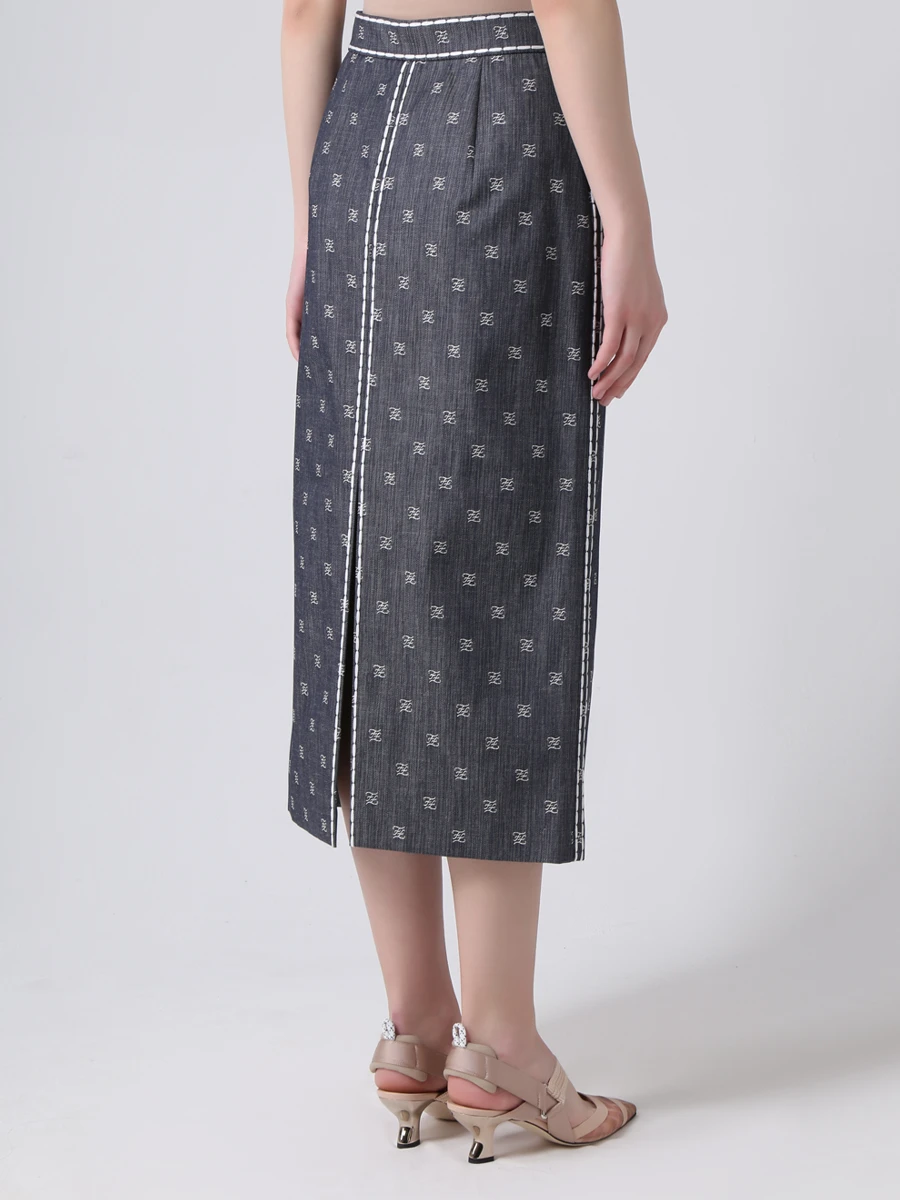 Юбка хлопковая с принтом