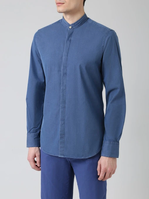 Рубашка хлопковая slim fit CANALI