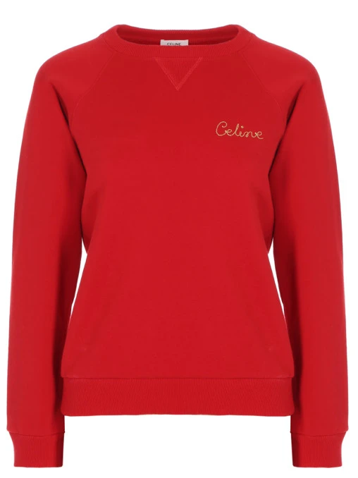 Толстовка хлопковая с принтом CELINE