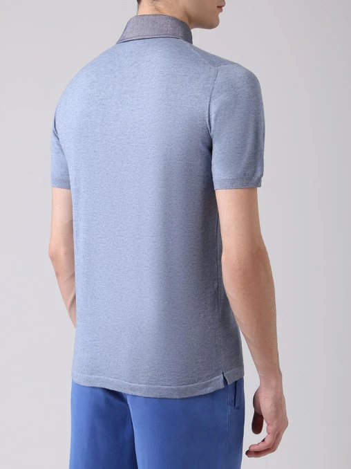 Поло из хлопка и кашемира FIORONI CASHMERE