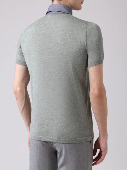 Поло из хлопка и кашемира FIORONI CASHMERE