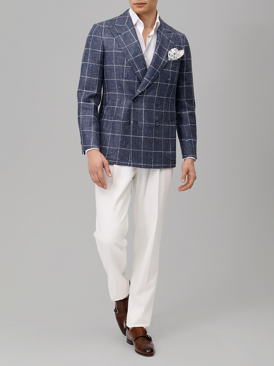 Пиджак из шерсти и шелка