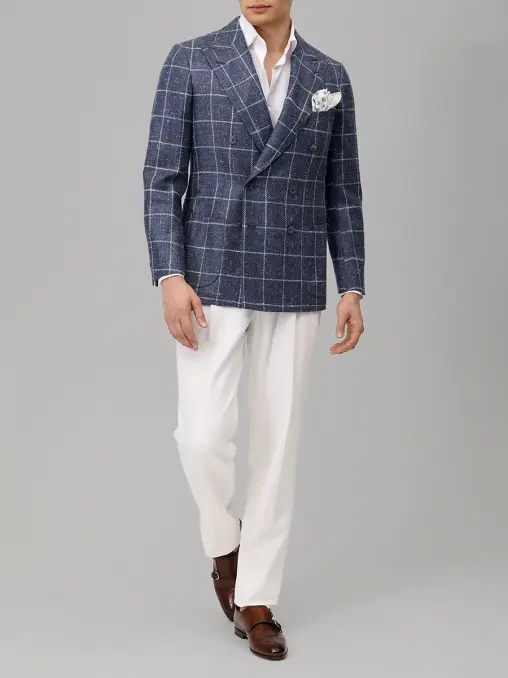 Пиджак из шерсти и шелка CESARE ATTOLINI