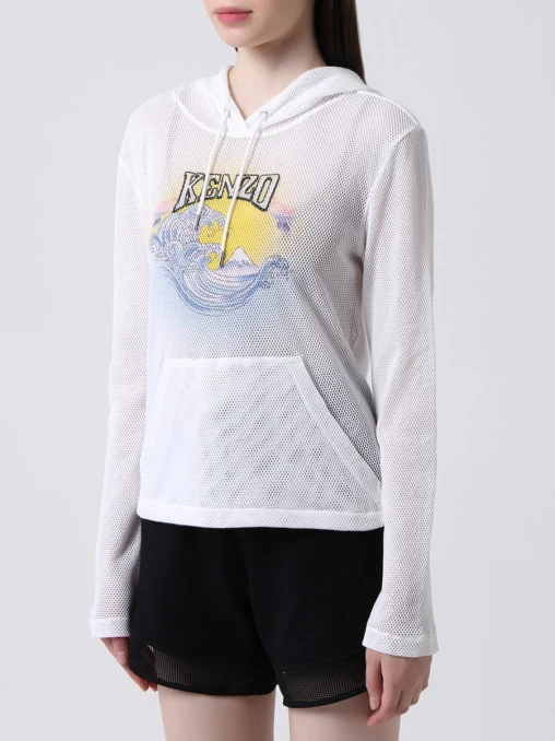 Сетчатое худи с принтом KENZO