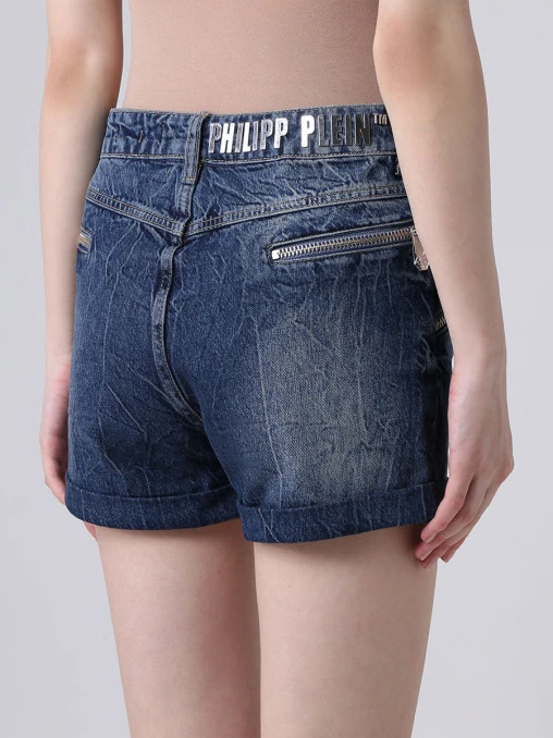 Джинсовые шорты Zipped PHILIPP PLEIN