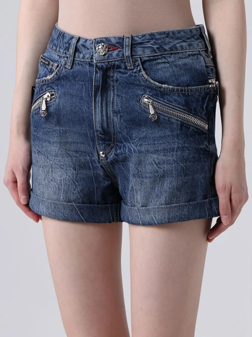 Джинсовые шорты Zipped PHILIPP PLEIN
