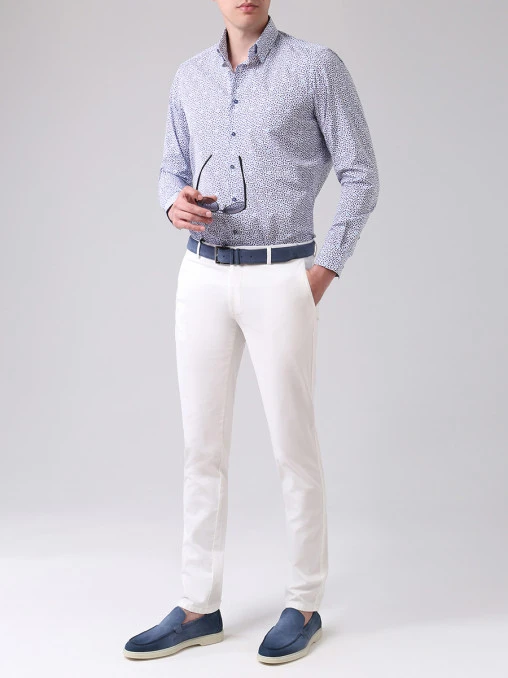 Рубашка Slim Fit хлопковая ZILLI