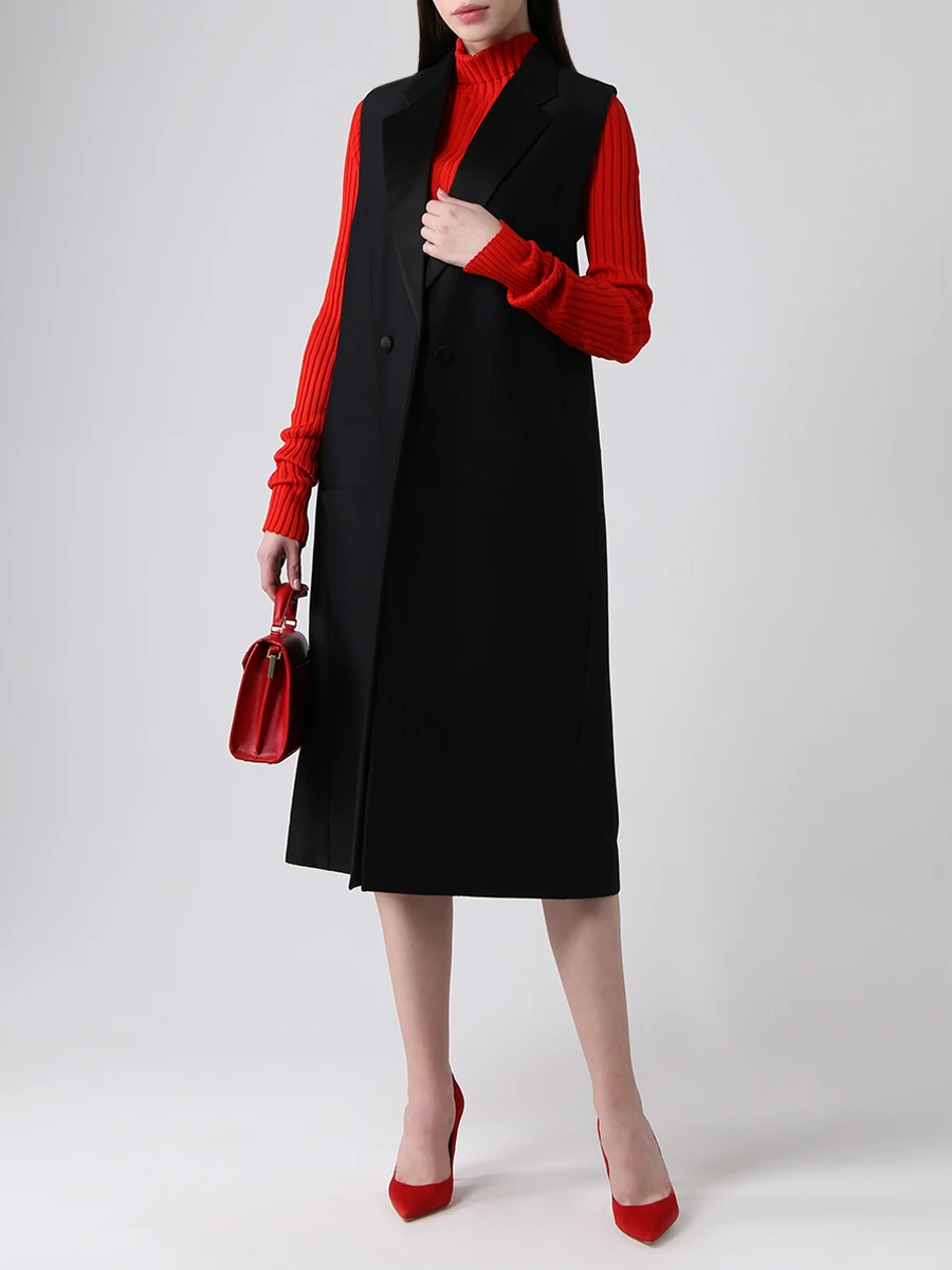 Жилет удлиненный из шерсти