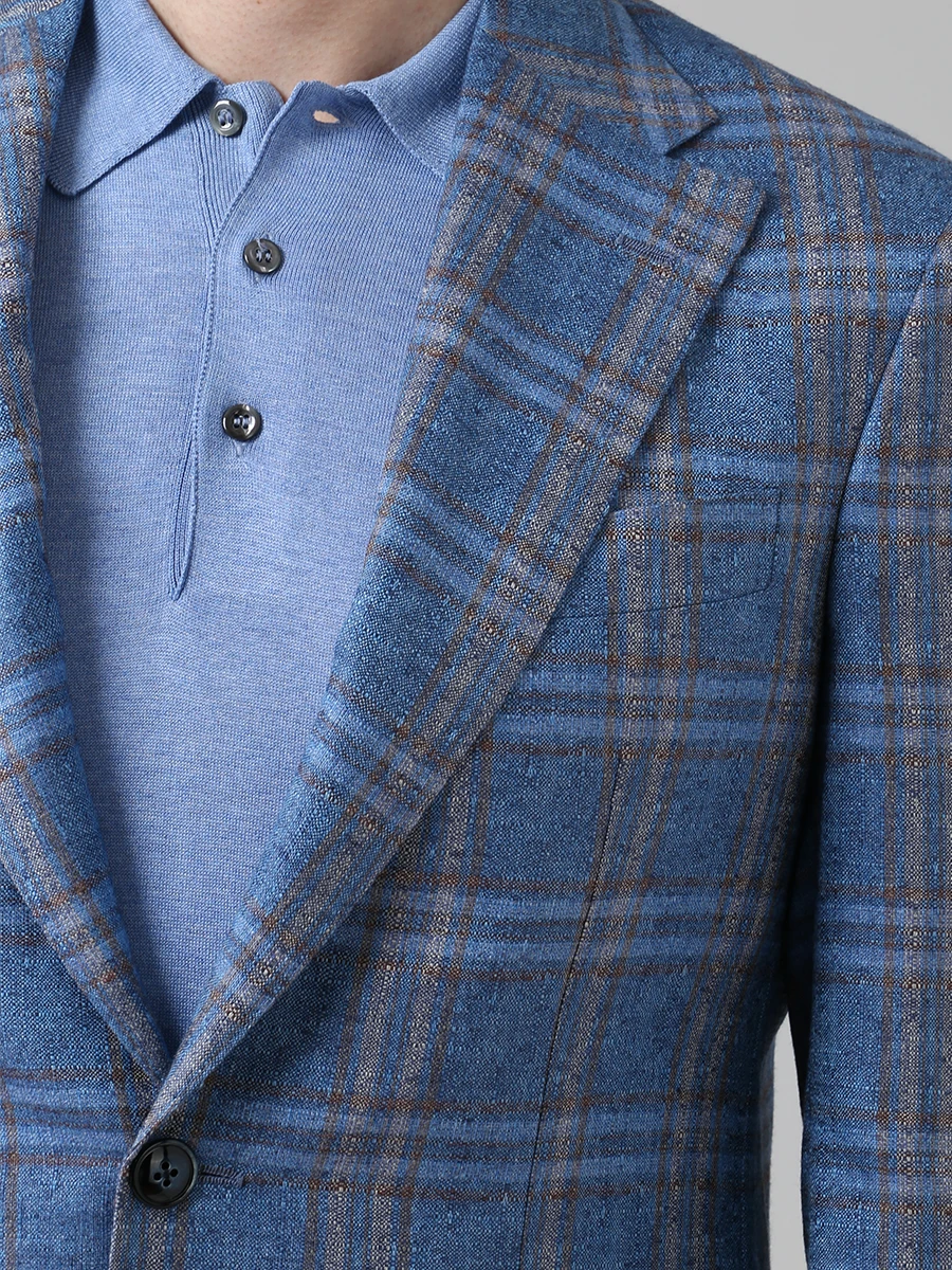 Пиджак из шелка и кашемира в клетку