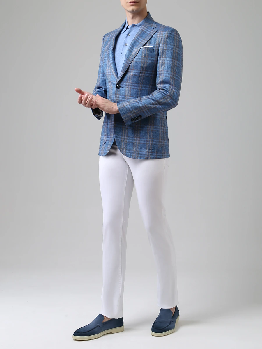 Пиджак из шелка и кашемира в клетку