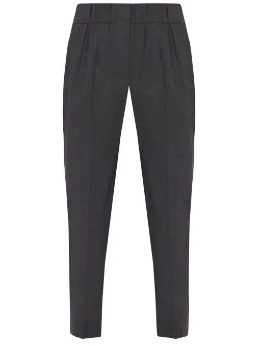 Брюки шерстяные укороченные BRUNELLO CUCINELLI