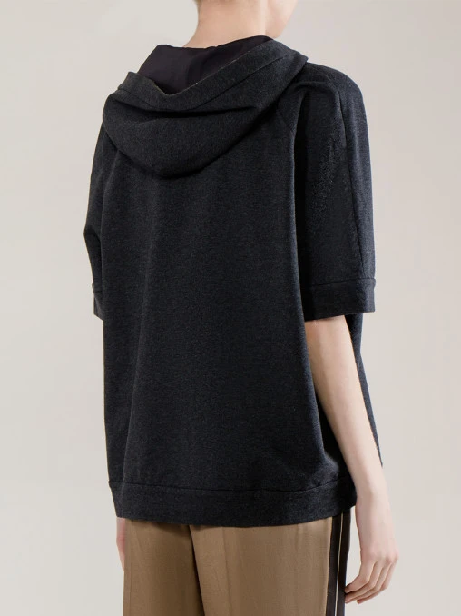 Толстовка с коротким рукавом BRUNELLO CUCINELLI