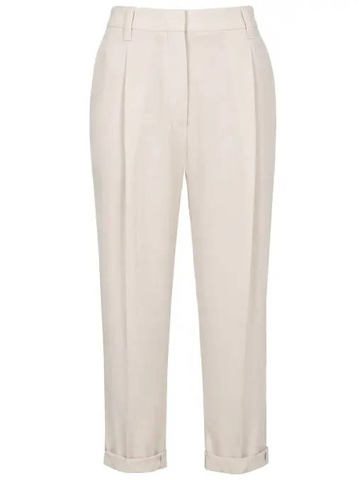 Брюки шелковые BRUNELLO CUCINELLI