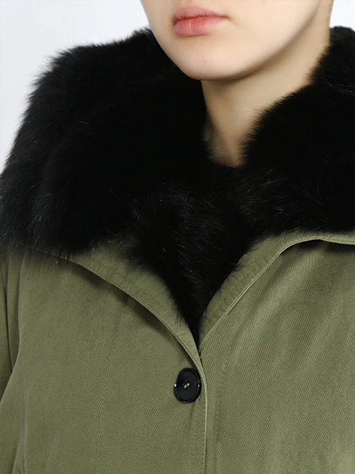 Теплая парка с мехом ERMANNO SCERVINO