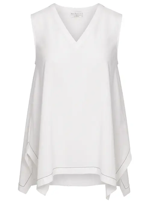 Топ шелковый BRUNELLO CUCINELLI