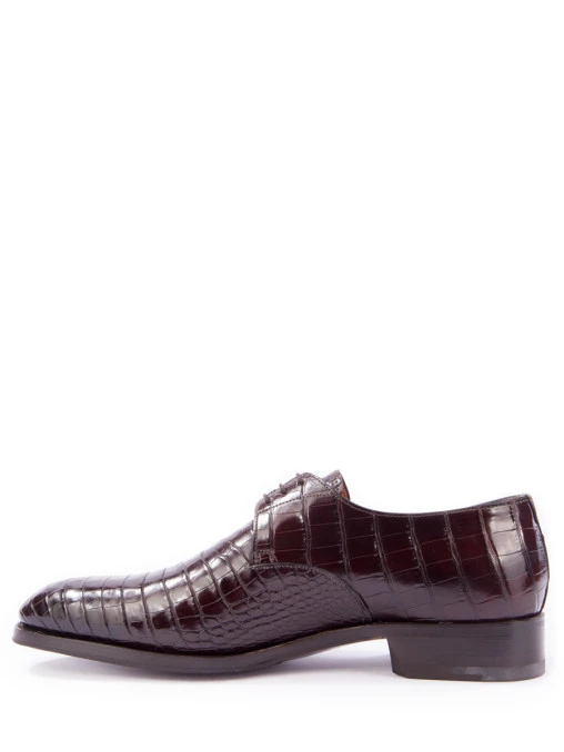 Туфли-дерби из кожи крокодила SANTONI