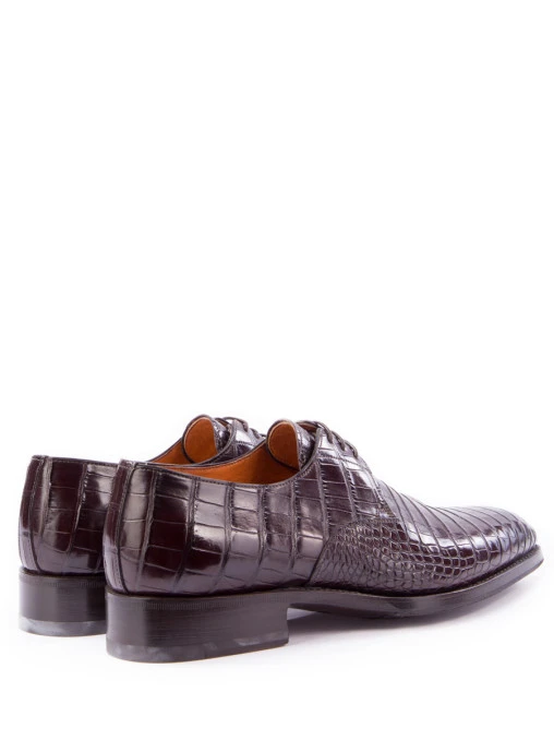 Туфли-дерби из кожи крокодила SANTONI