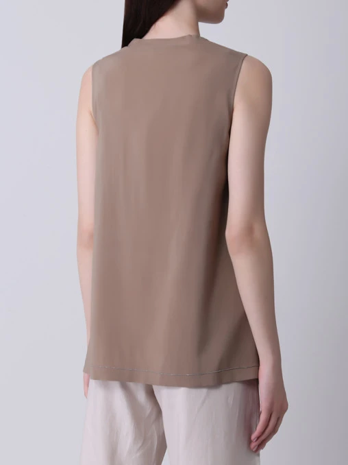 Шелковый топ BRUNELLO CUCINELLI