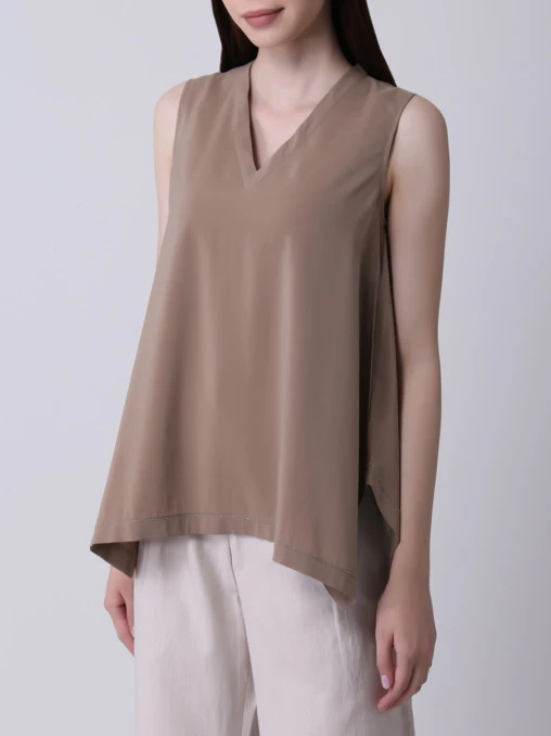 Шелковый топ BRUNELLO CUCINELLI