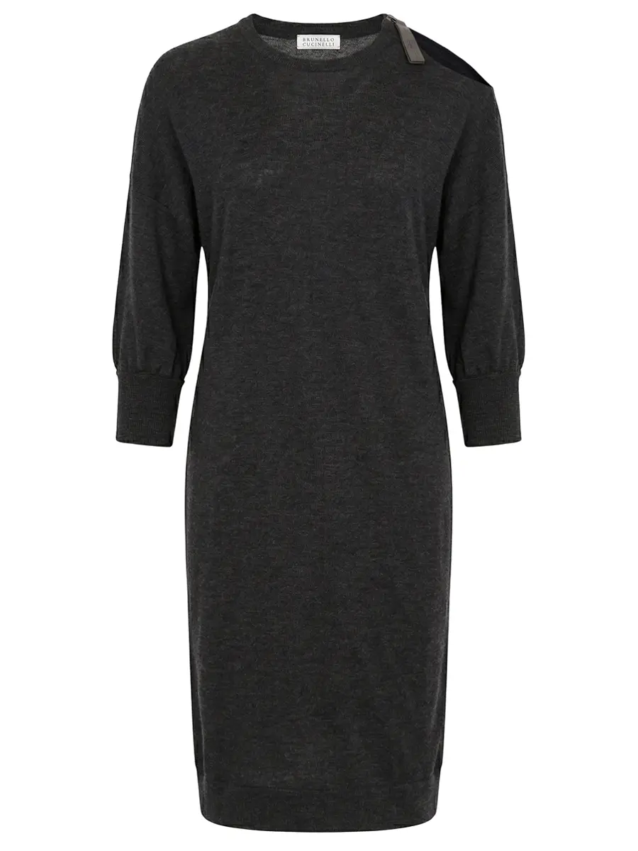 Платье из кашемира и шелка