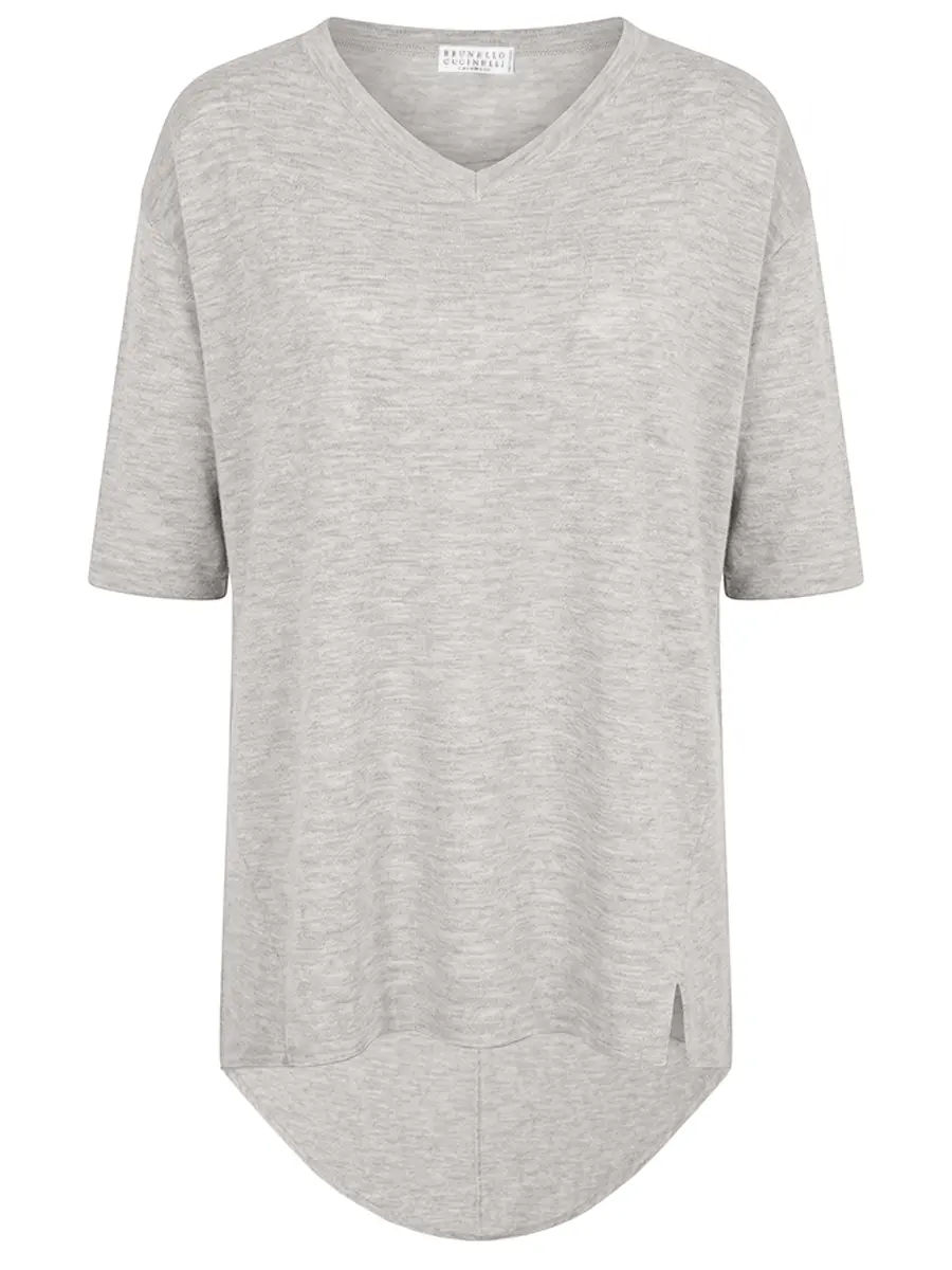 Футболка из кашемира и шелка