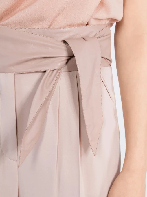 Брюки с кожаным кушаком VALENTINO PAP