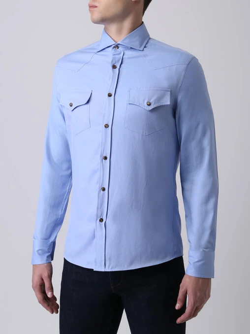 Рубашка Leisure Fit хлопковая BRUNELLO CUCINELLI