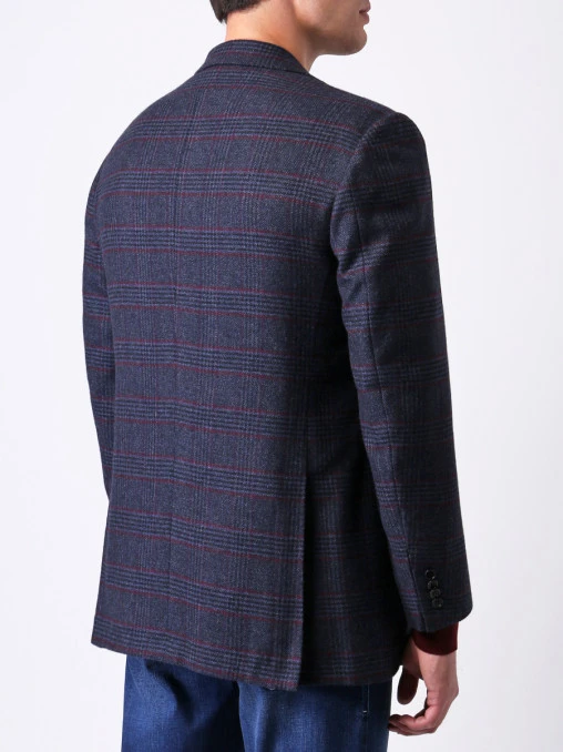 Пиджак кашемировый в клетку KITON