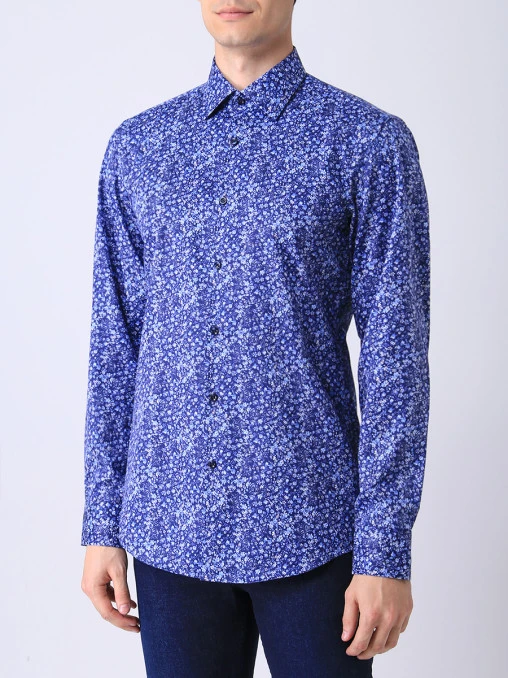 Рубашка Slim Fit с принтом BOSS