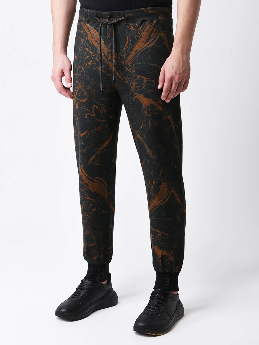Брюки-джоггеры с принтом