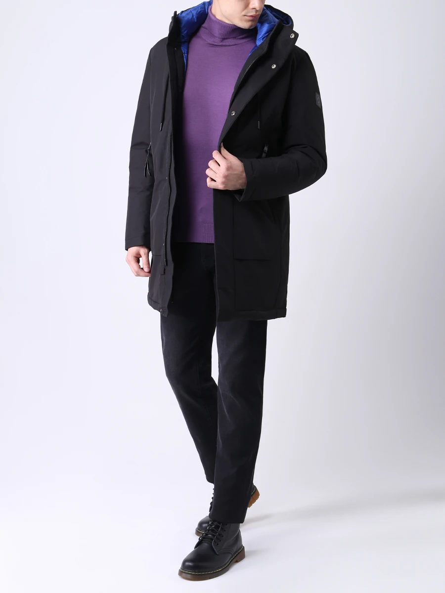 Куртка удлиненная с капюшоном