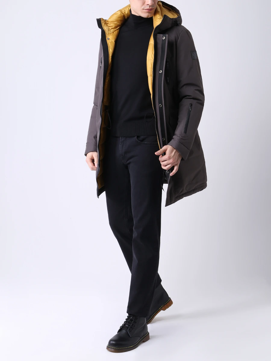 Куртка удлиненная с капюшоном