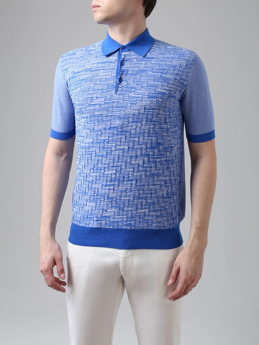 Поло хлопковое фактурное