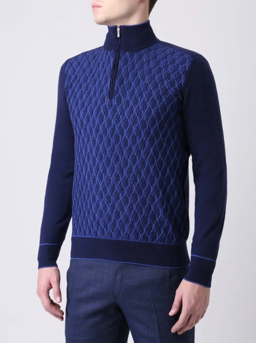 Джемпер шерстяной на молнии BERTOLO LUXURY MENSWEAR