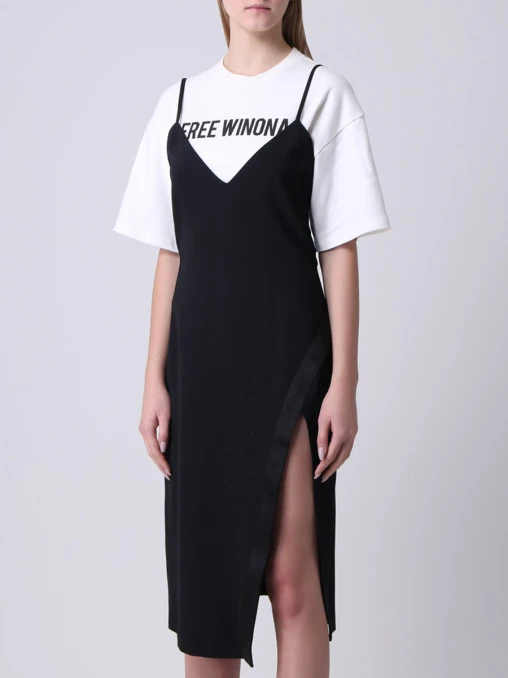 Платье комбинированное OFF-WHITE