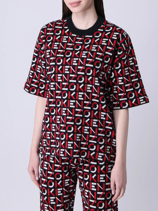 Костюм трикотажный с принтом KENZO