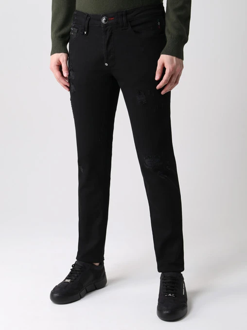 Джинсы Slim Fit хлопковые PHILIPP PLEIN
