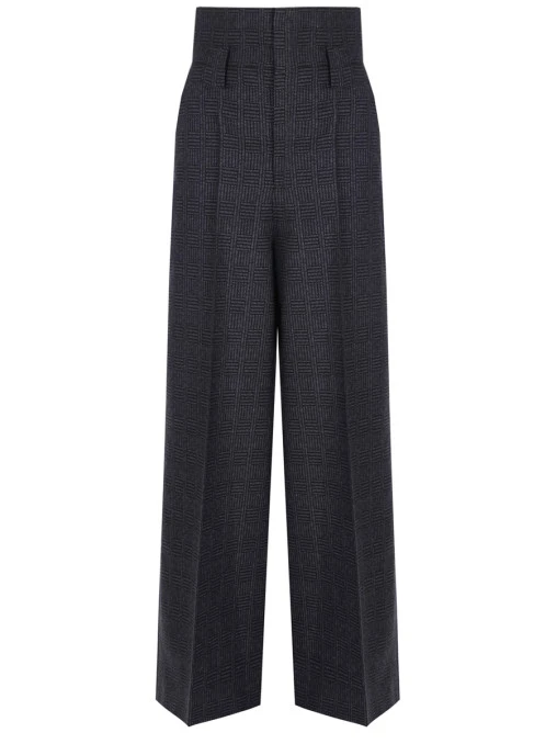 Брюки-палаццо шерстяные FENDI