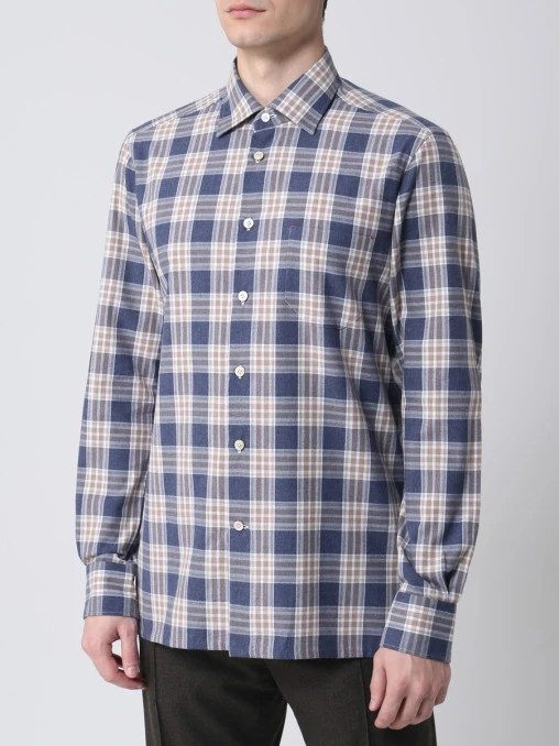 Рубашка Slim Fit в клетку KITON