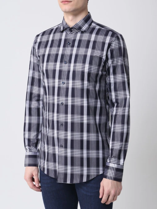 Рубашка Slim Fit в клетку BOSS