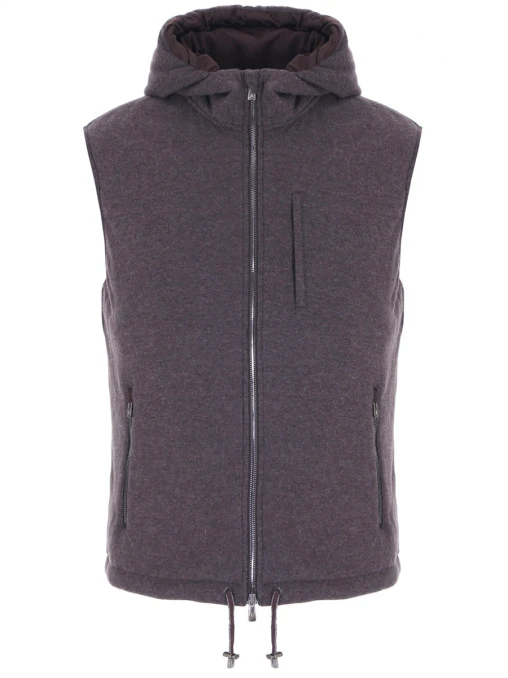 Жилет из хлопка и кашемира CAPOBIANCO