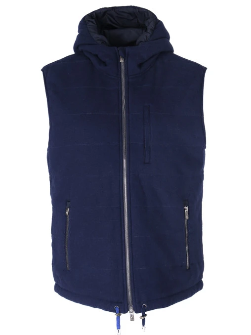 Жилет из хлопка и кашемира CAPOBIANCO